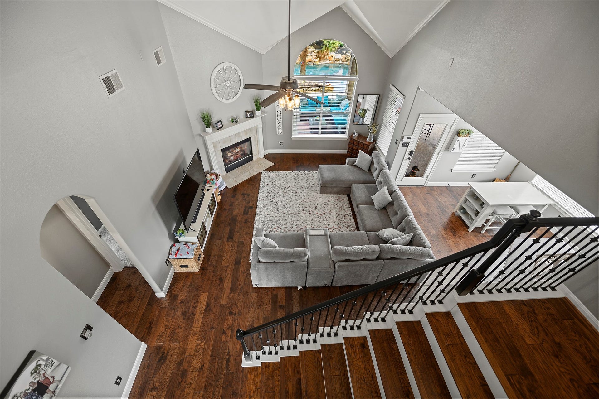 17415 Old Court Drive, Tomball, TX 77377 View of 1st Floor from 2nd Floor Landing
