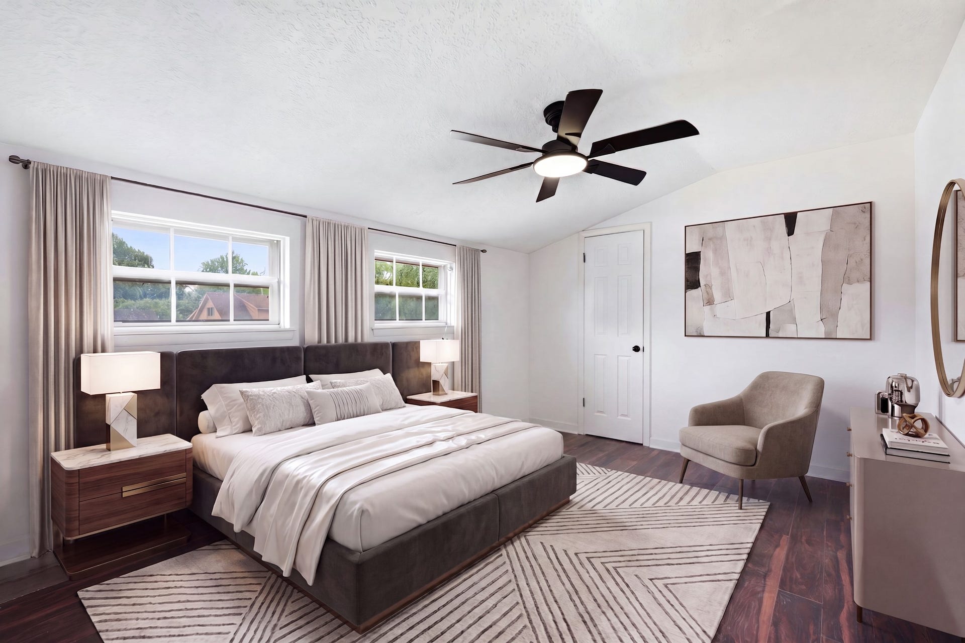 2216 Peach Lane, Pasadena, TX 77502 Master bedroom virtually staged