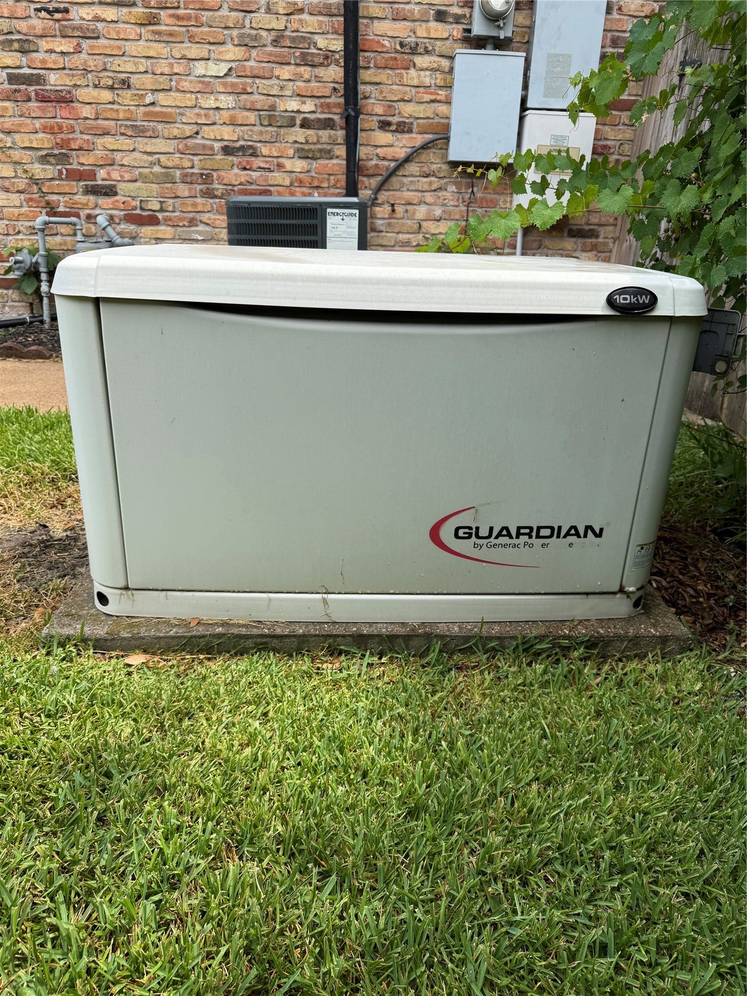 2216 Peach Lane, Pasadena, TX 77502 Ensure uninterrupted comfort and peace of mind with a reliable whole home generator, seamlessly integrated into your home's landscape.