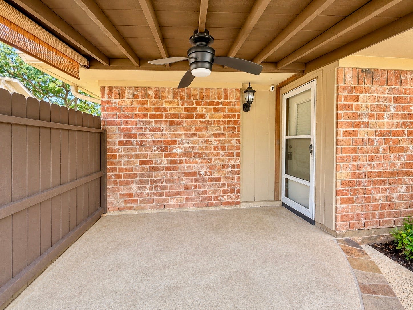 Enjoy the backyard under your private covered back patio