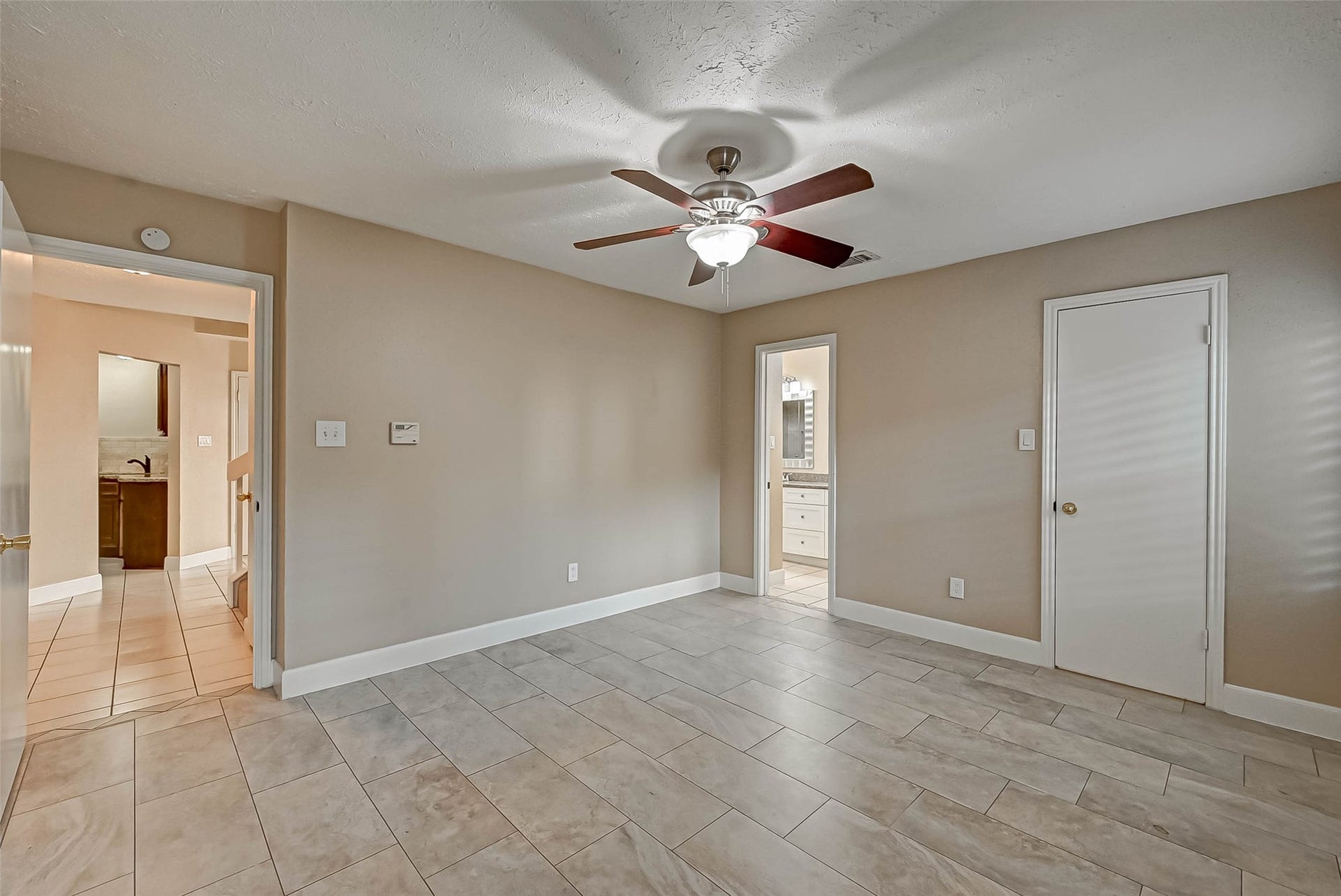 3510 Greenwood Dr Drive, Sugar Land, TX 77478 This view from the prmary bedroom shows the location from the stairs and kitchen area.