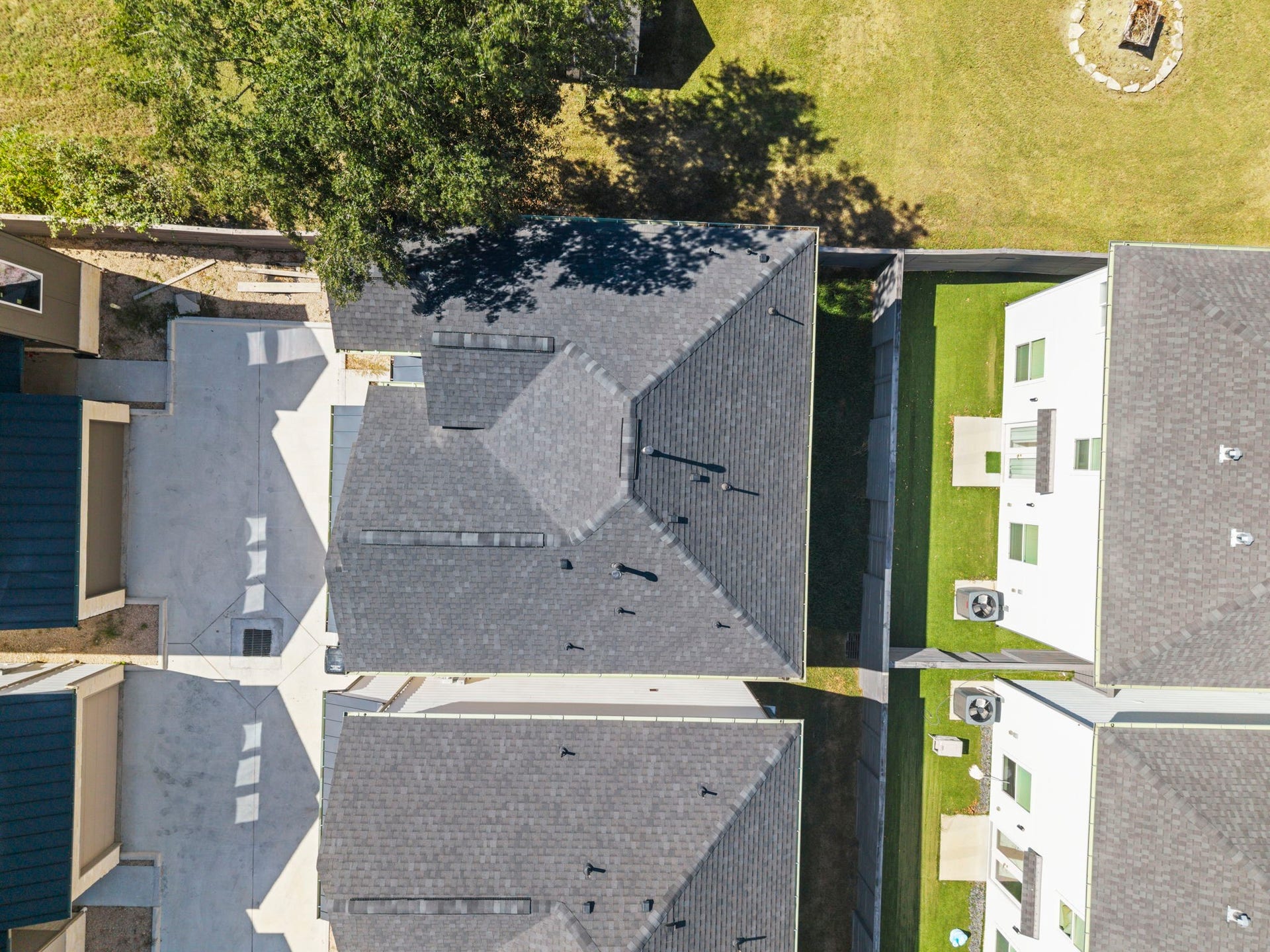 An aerial view of the home.