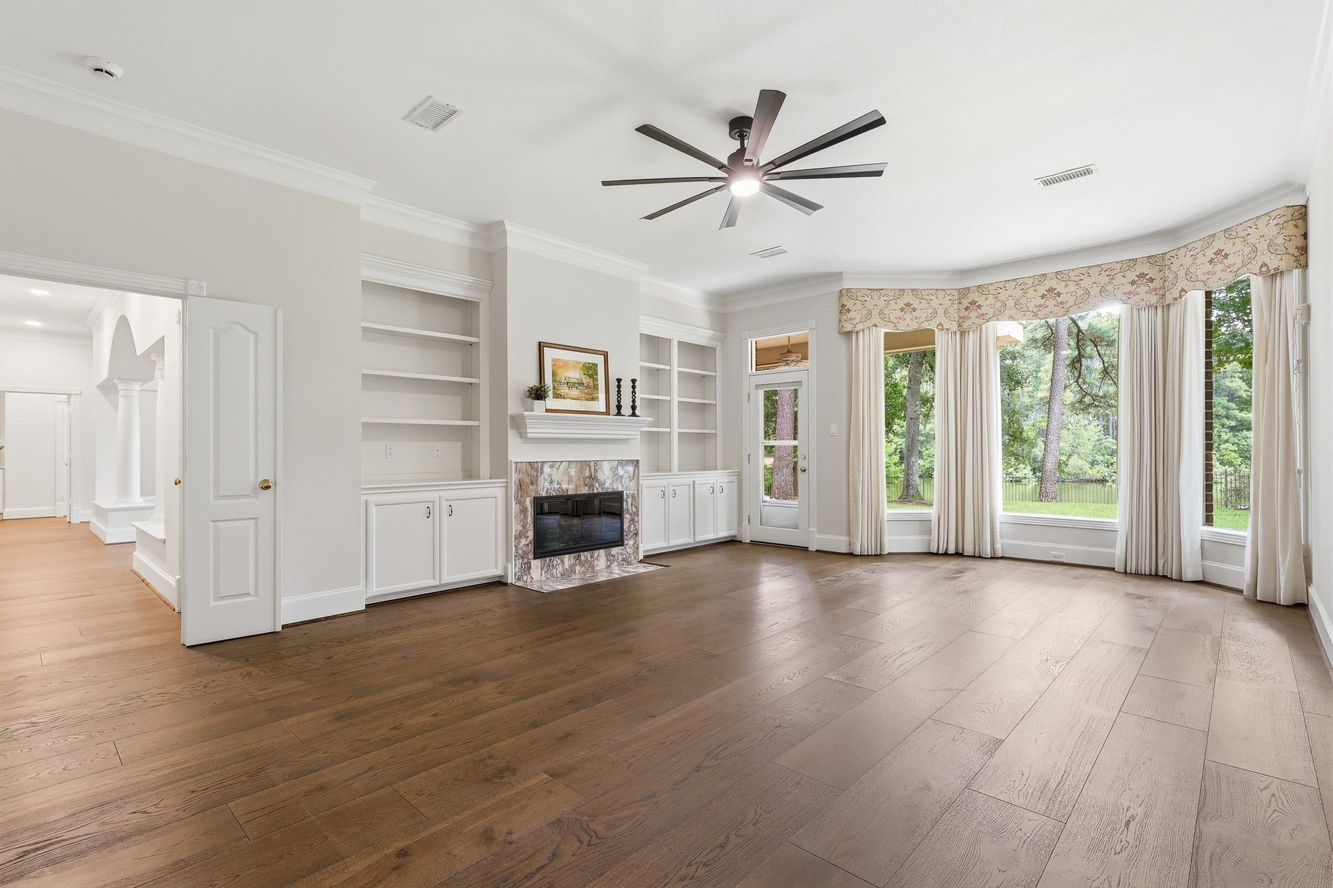 7 Pastoral Pond Circle, The Woodlands, TX 77380 Another view of Primary Room - look at that view!