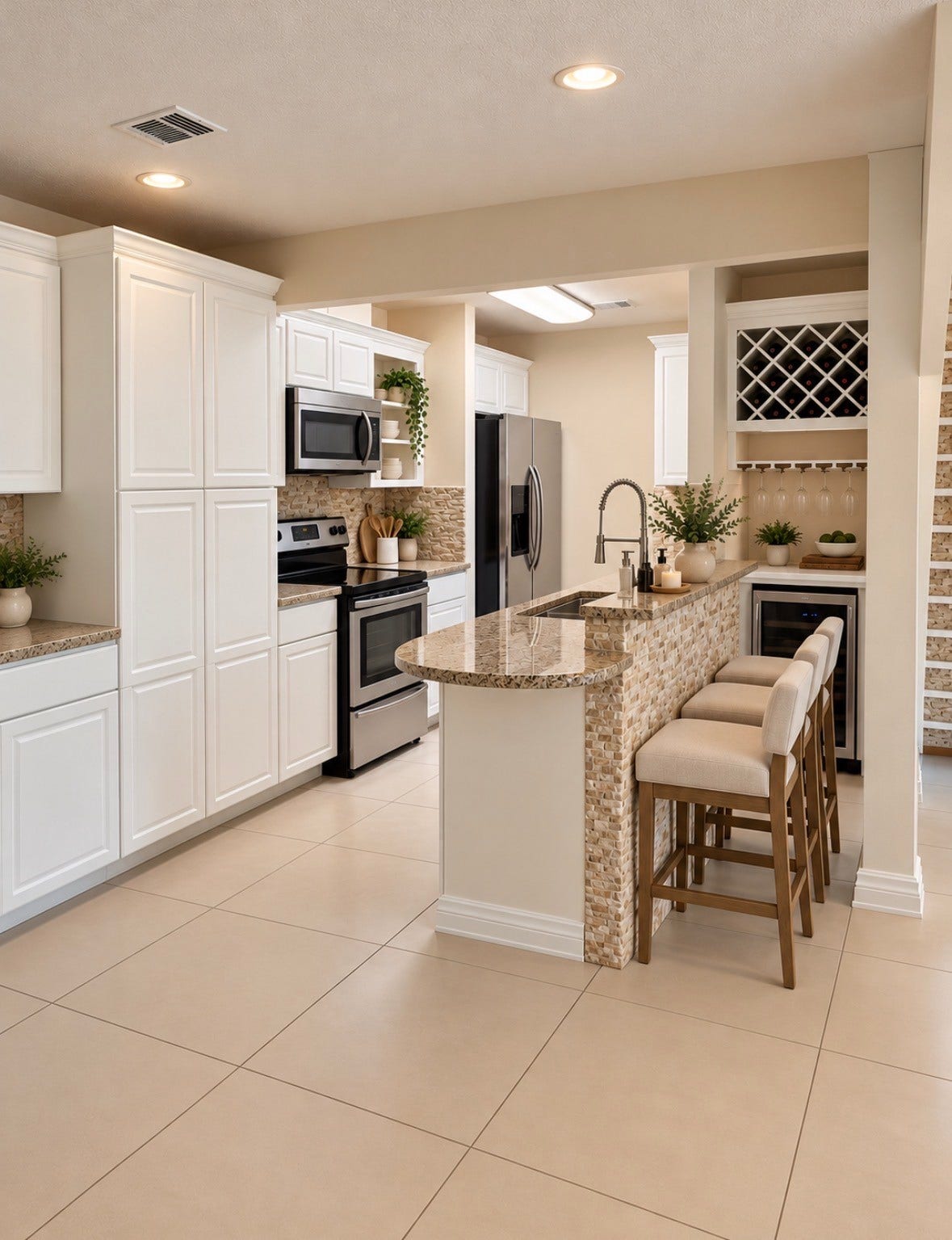 Virtually staged kitchen. All appliances included!