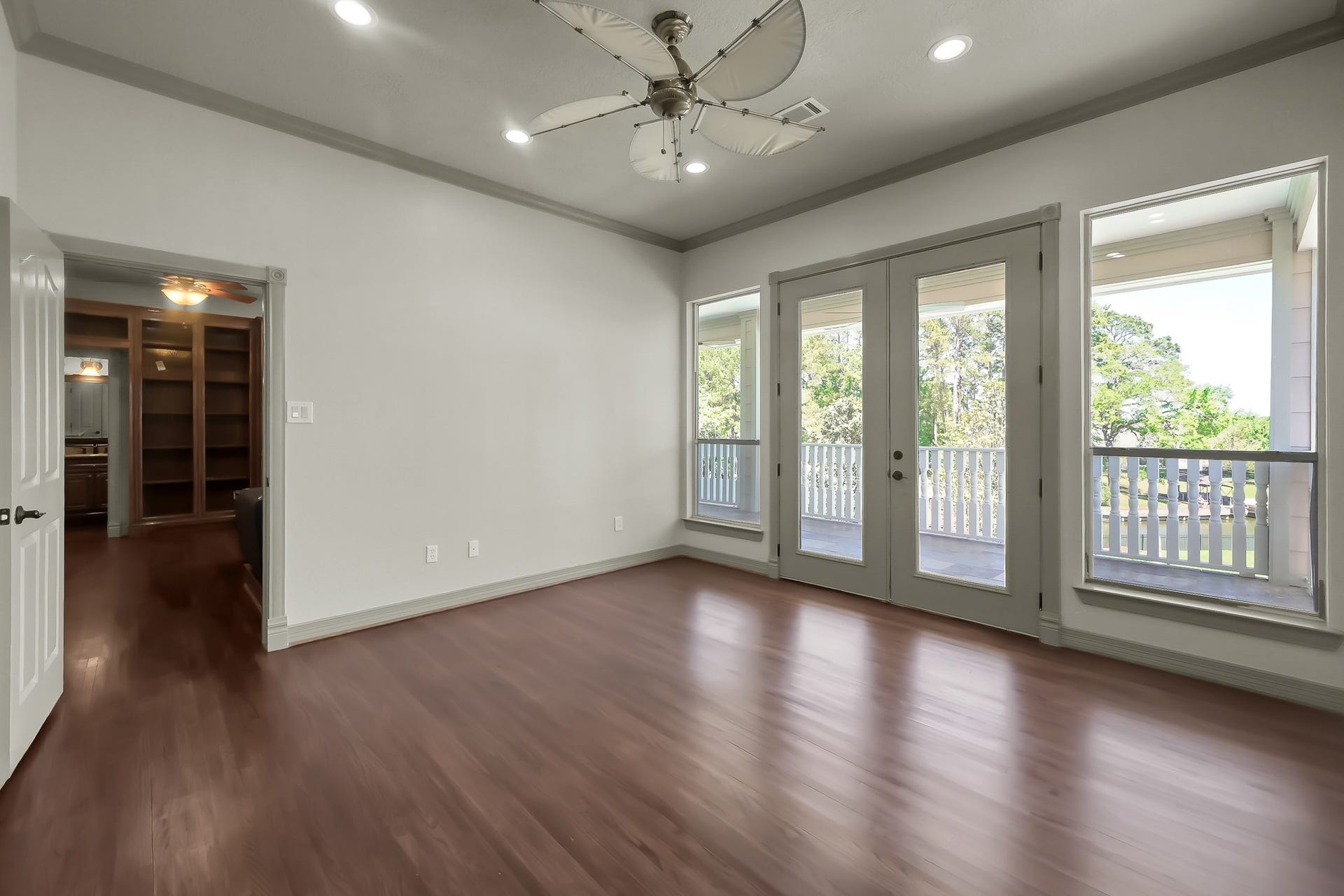 12758 Aries Loop Loop, Willis, TX 77318 Fifth Bedroom is off the Media Room and has French doors to Balcony