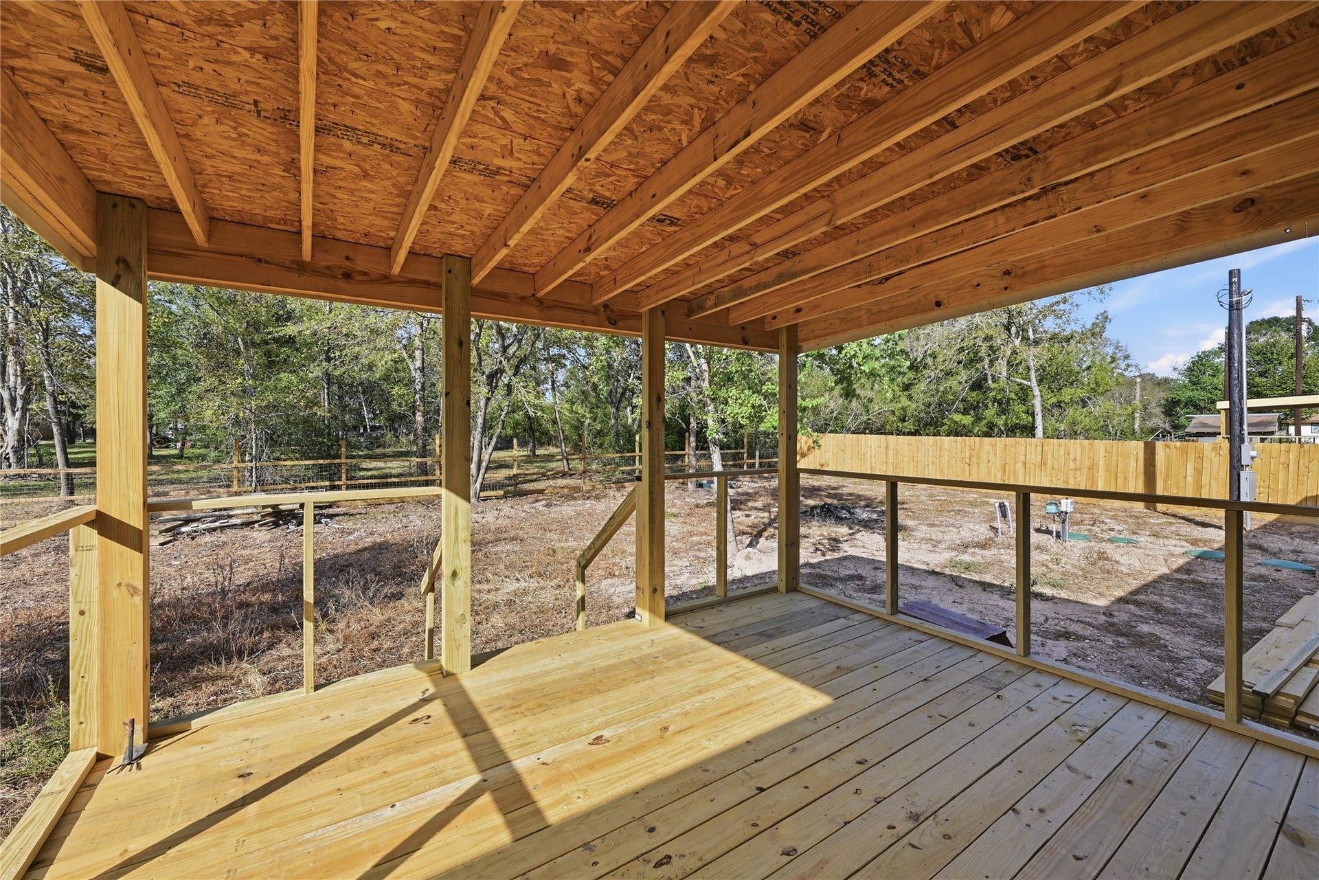Back porch, railing to be completed.