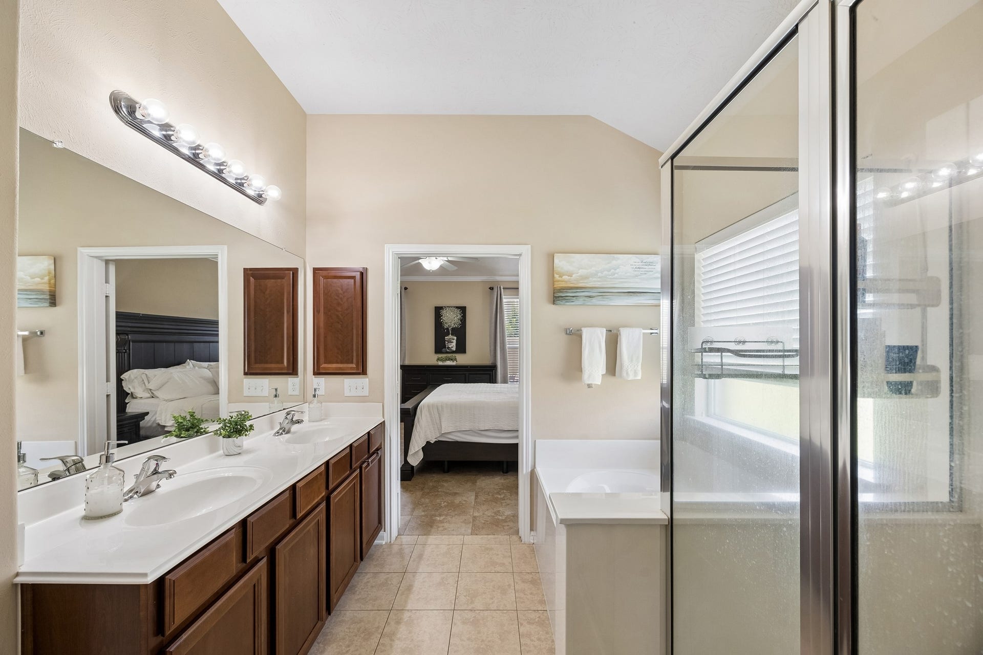26251 Caper Meadow Lane, Katy, TX 77494 There is a built in medicine cabinet on the right side for extra storage and plenty of cabinet space.