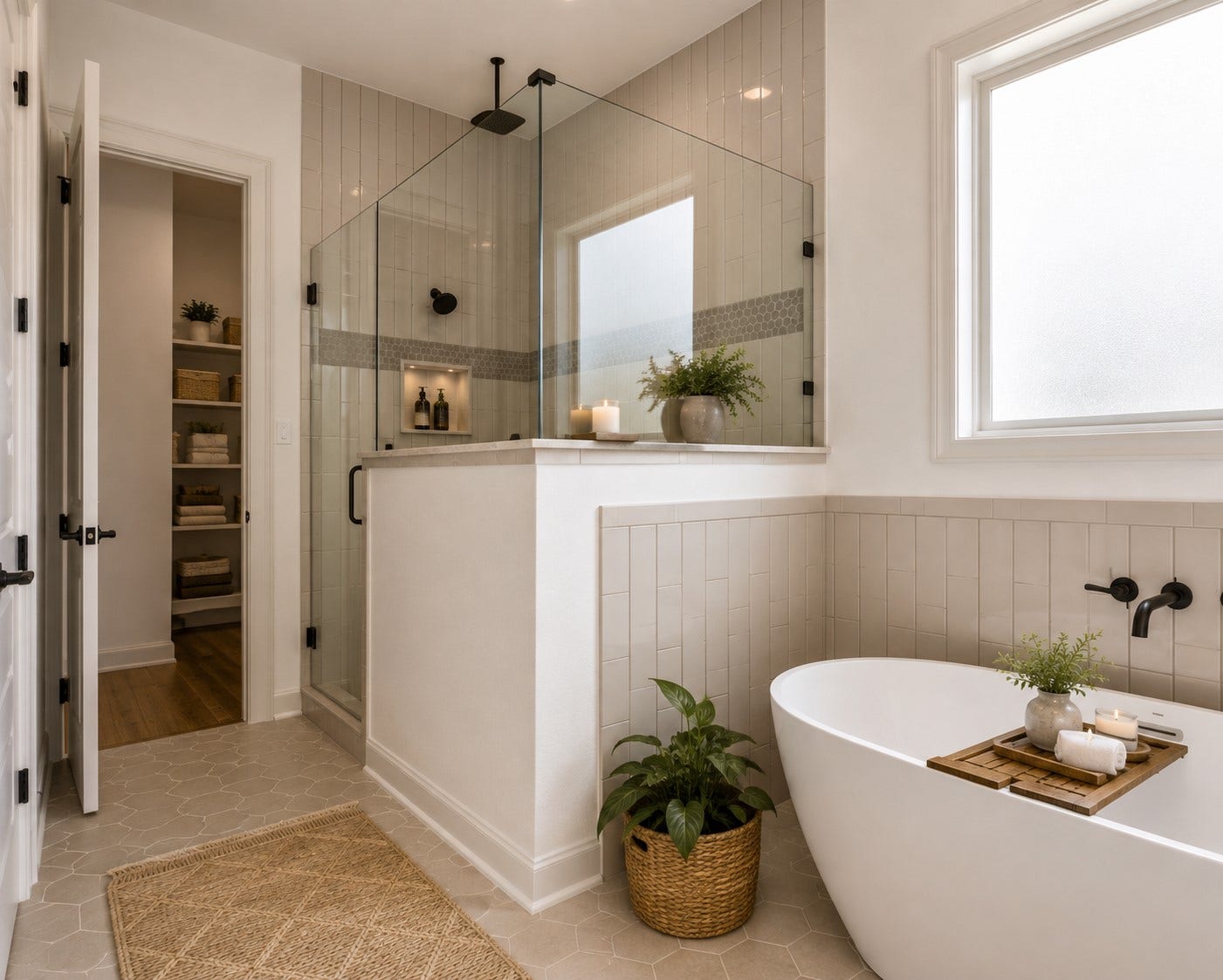 1819 Rymal Ranch Road, Alvin, TX 77511 A spa-inspired bathroom offering comfort, style, and relaxation.