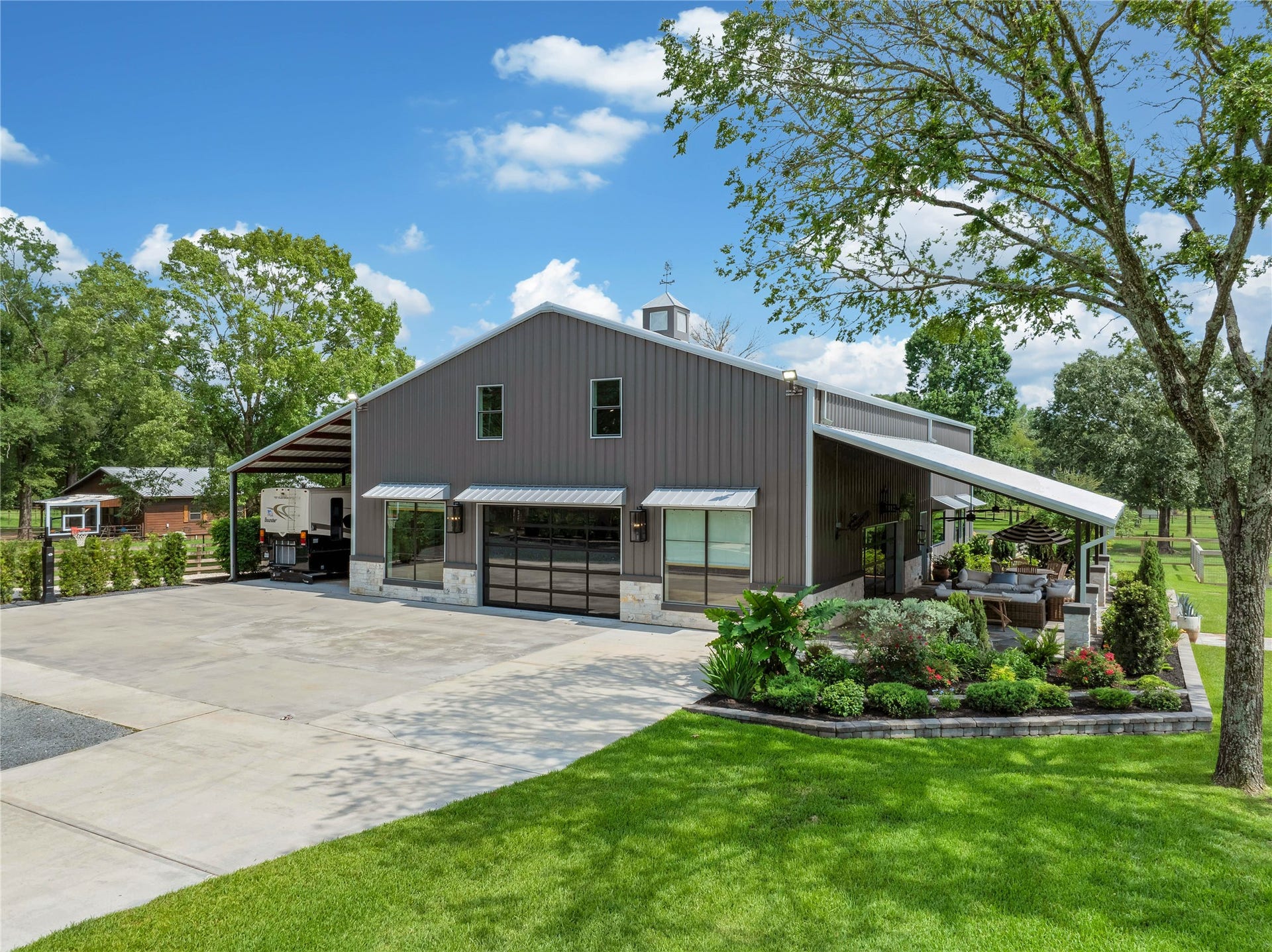 Fully custom, featuring 5 bedrooms, 5.1 baths, game room, media, flex room and tack room, built to last with 2x6 wood framed interior walls and welded steel beam construction throughout the entire home. Over $70,000 invested in professional landscaping, pavers and hardscaping.