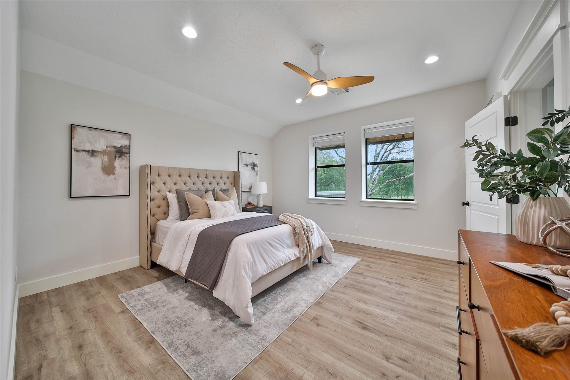 Spacious upstairs secondary bedroom.