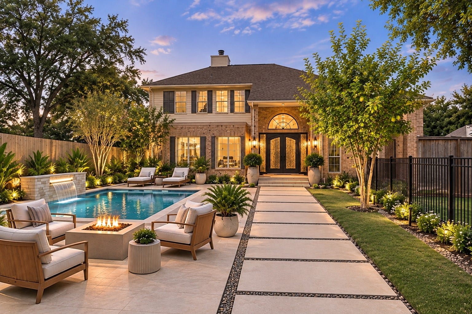 Virtually staged representation of a future pool design.