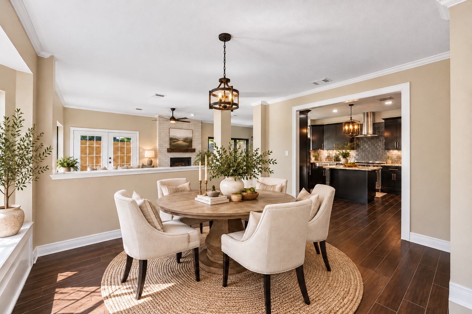 Virtually Staged Dining Room