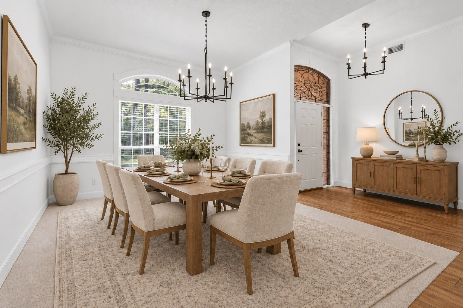 13 Royal Dalton Circle, Conroe, TX 77304 Formal Dining Room virtually staged.