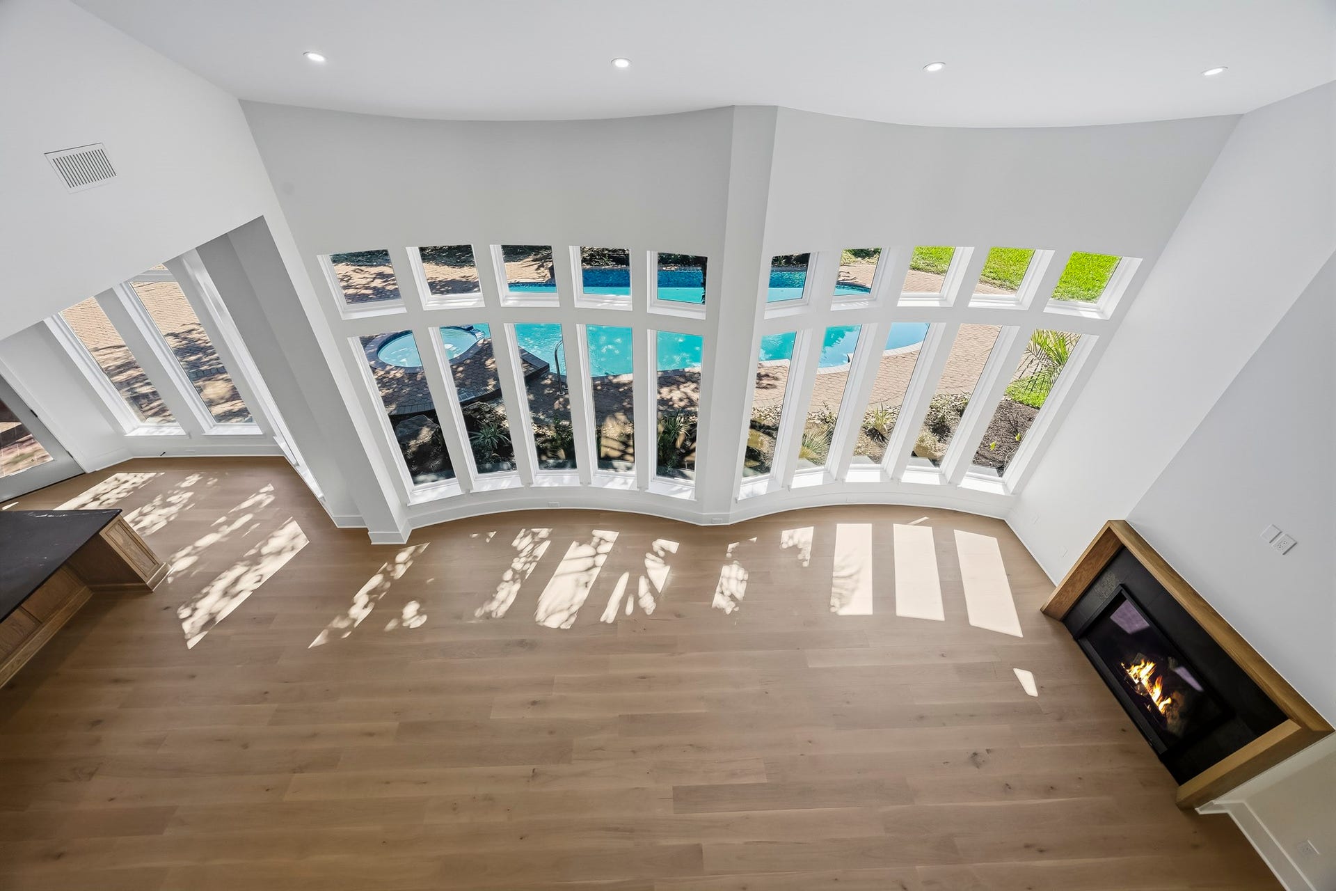 A view from the skybridge shows the incredible ceiling heights!