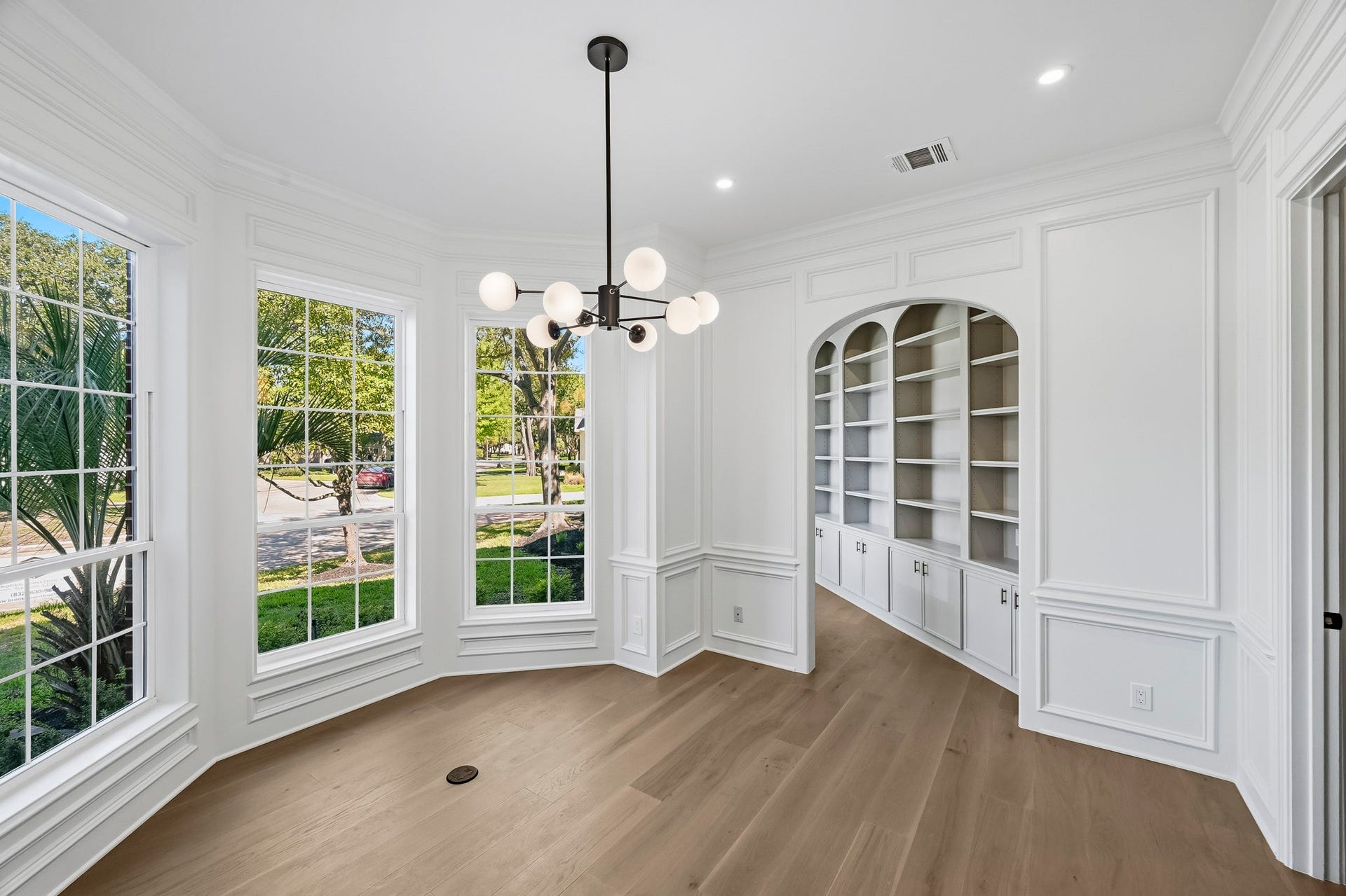 The oversized office boasts a library, closet, and direct access to a full bath!