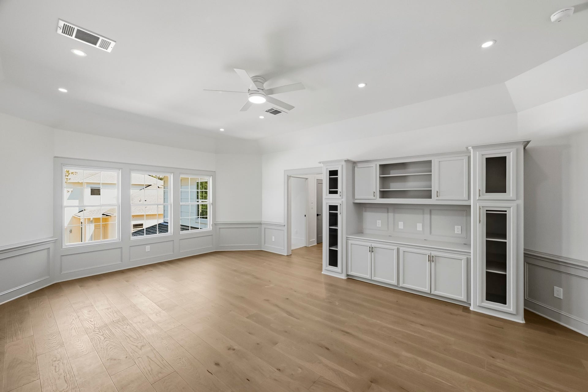 An incredible and spacious game room provides upstairs living space!