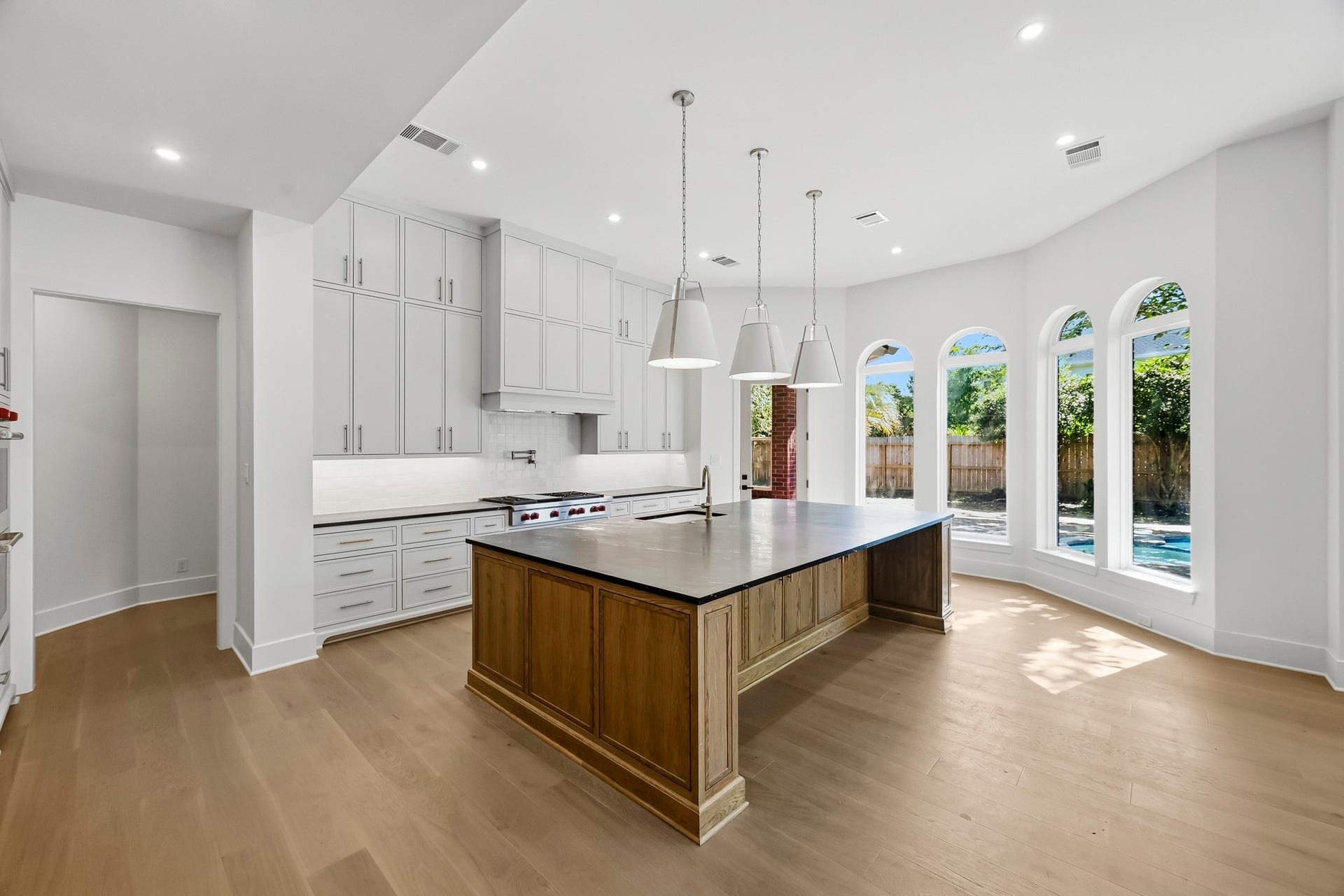 The view as you exit the mudroom into the kitchen area!