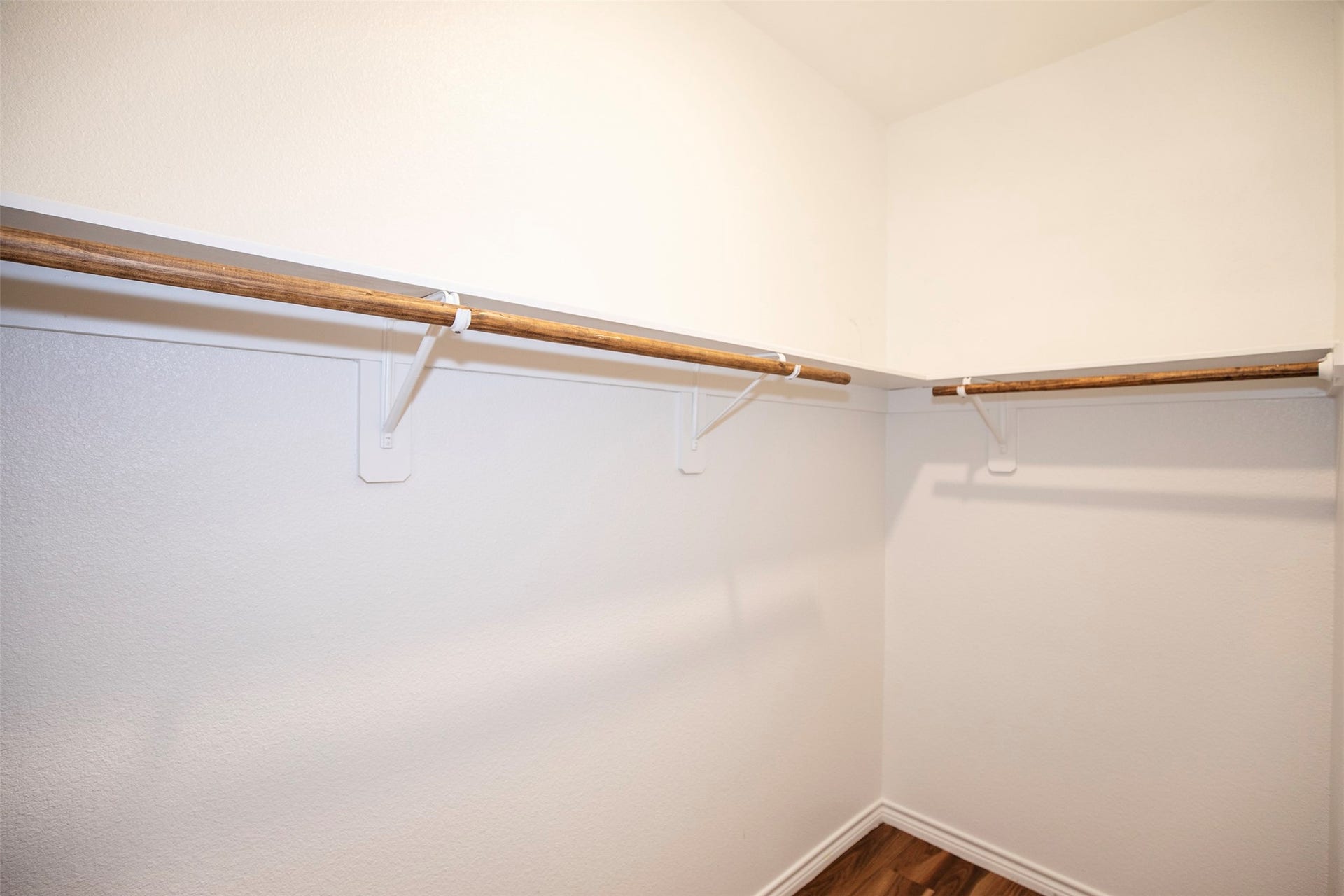 Spacious closet in the primary suite.