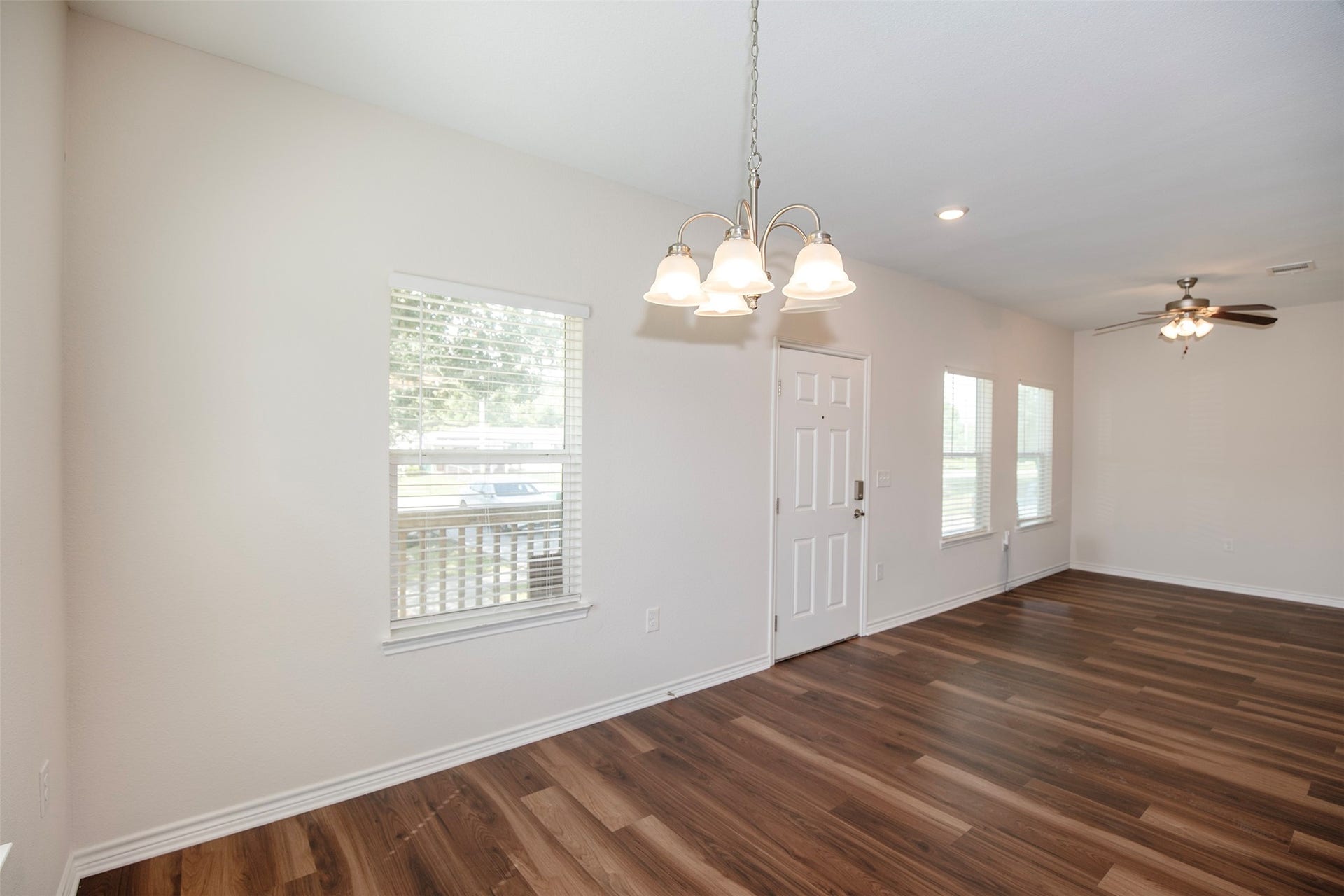 The inviting dining area offers a comfortable space for everyday meals or entertaining guests.
