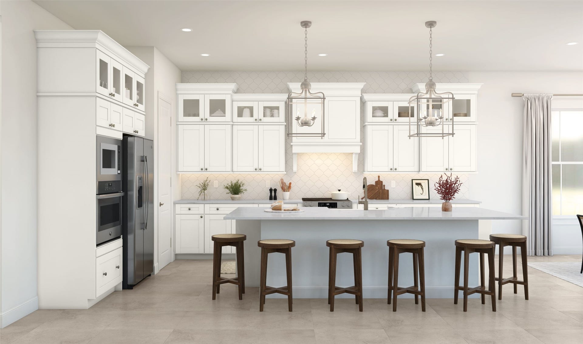 1801 S Wildflower Drive, Deer Park, TX 77536 Gorgeous island kitchen (*Artist rendering used for illustration purposes only.)