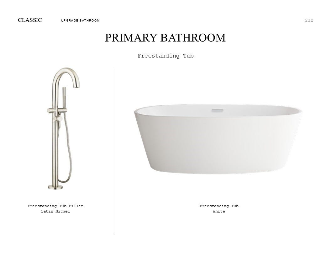 1801 S Wildflower Drive, Deer Park, TX 77536 Classic Look Palette 5: Primary Bathroom Selection Sheet (*Artist rendering used for illustration purposes only.)