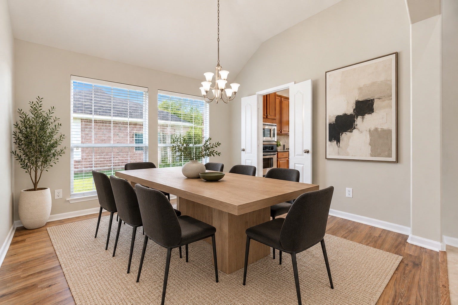 Formal Dining area. Virtually staged to help visualize the rooms potential.