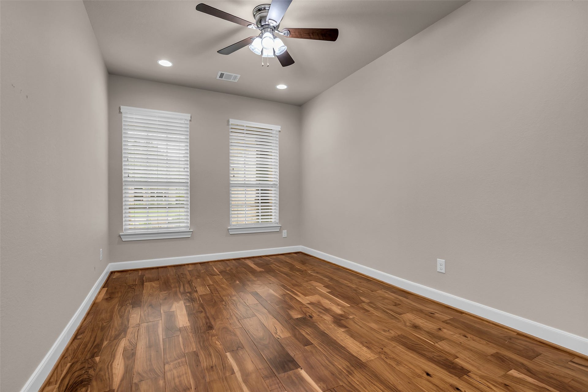 The flex room can be used as an office or craft room.