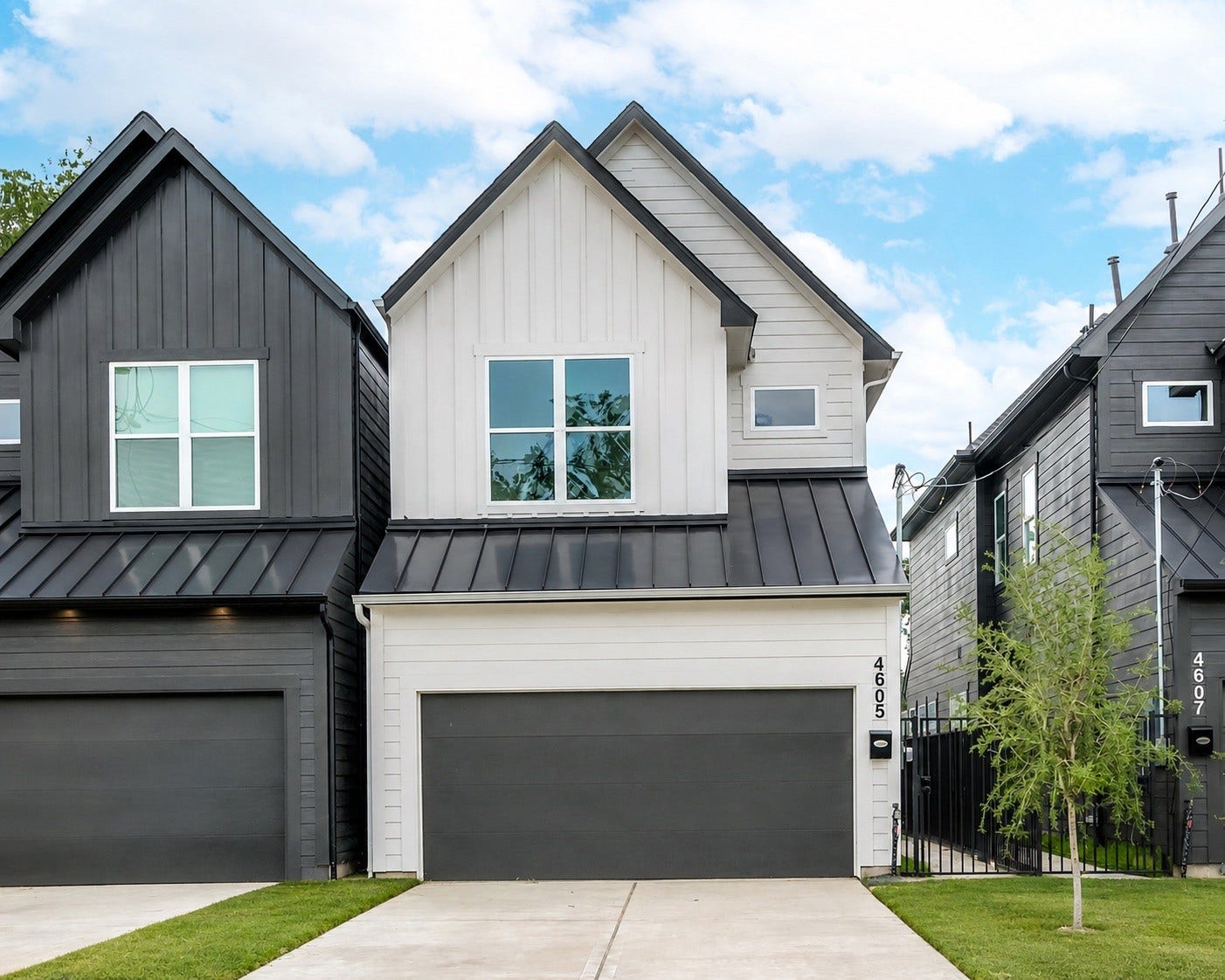 4605 Terry Street, Houston, TX 77009 A charming curb appeal welcomes you home, with striking dark and white exteriors and a two car garage ready for you to pull in and settle down