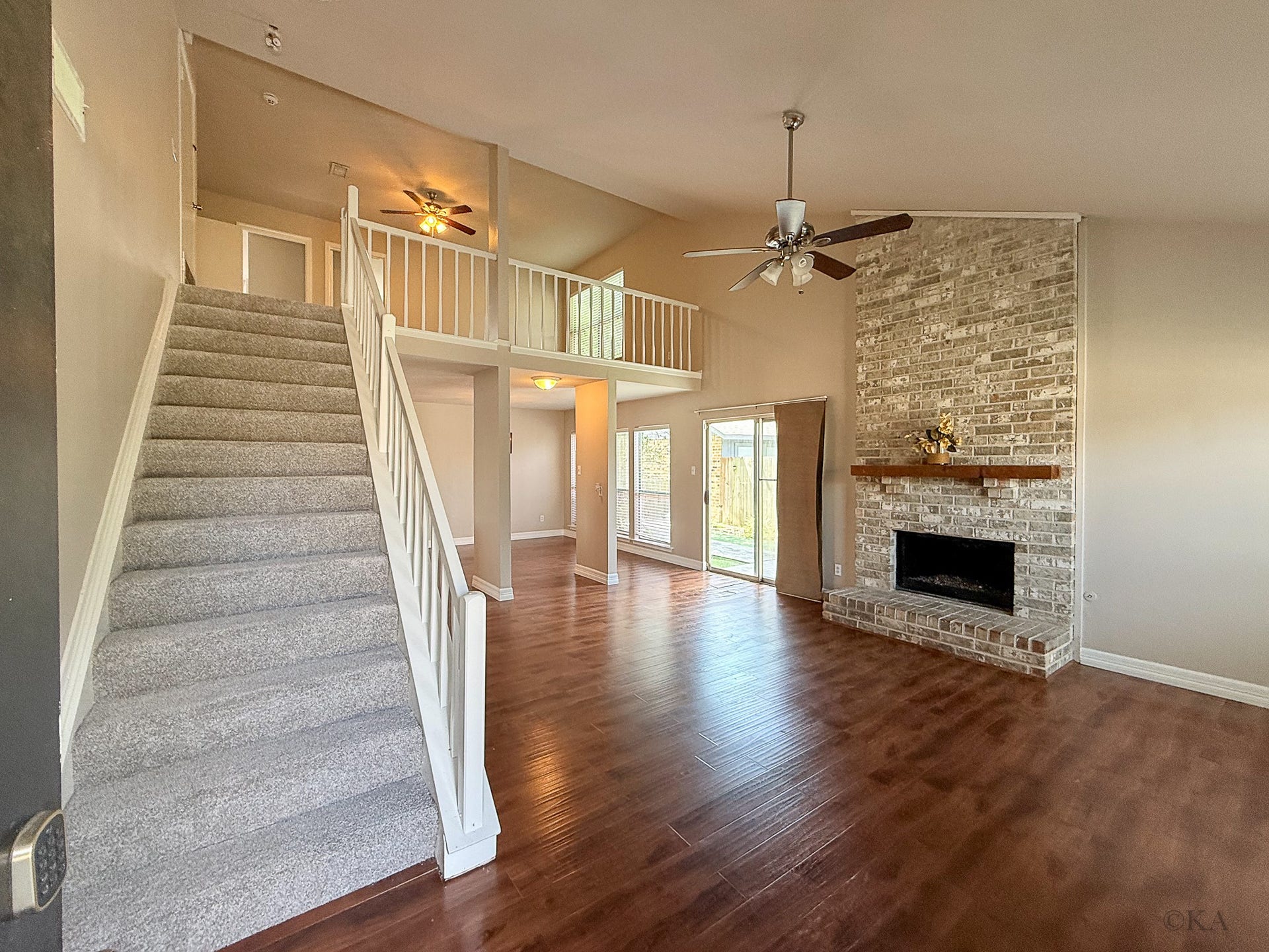 Fresh paint! Open upper loft offering high ceilings on the first floor!