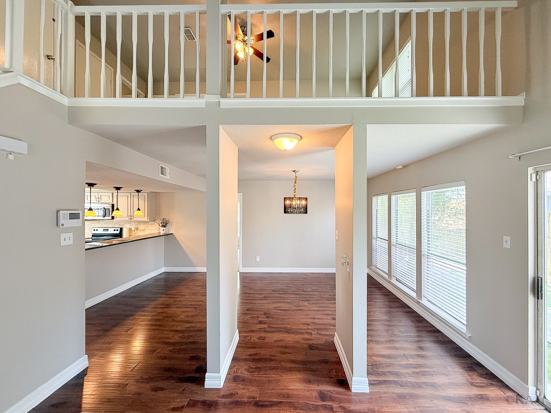 Open to the dining area.
