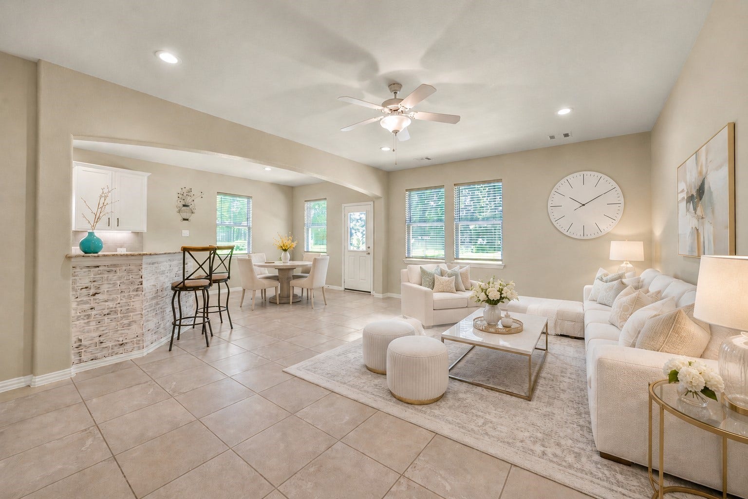 82 Road 6607, Dayton, TX 77535 Living area re imagined with furniture. 82 Road 6607, Dayton TX 77535