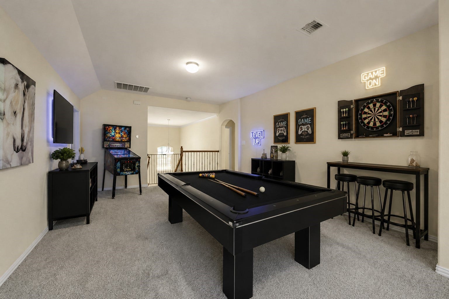 82 Road 6607, Dayton, TX 77535 Game room reimagined with furniture. 82 Road 6607, Dayton TX 77535