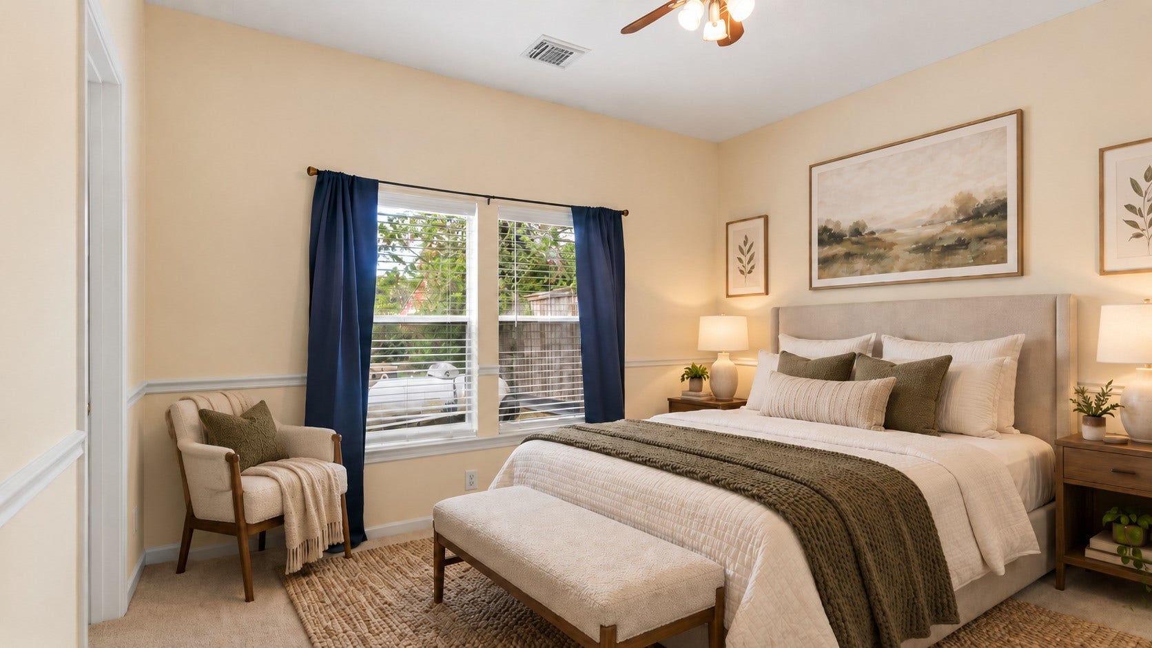 111 County Road 932, Alvin, TX 77511 *virtually staged* A bright, comfortable bedroom ready for guests, family, or a favorite hobby space.