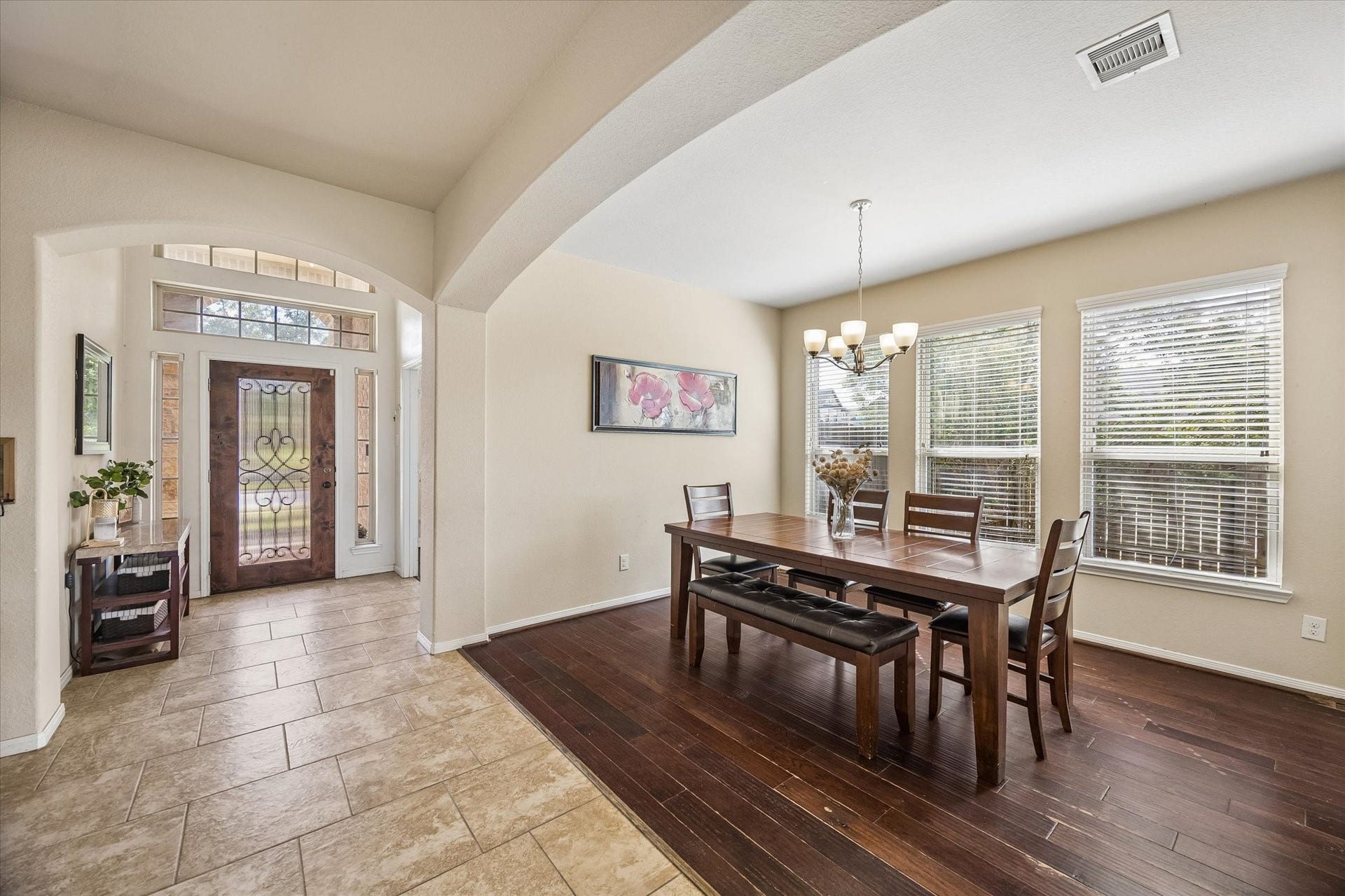 10018 Mahaffey Road, Tomball, TX 77375 Such a welcoming layout.