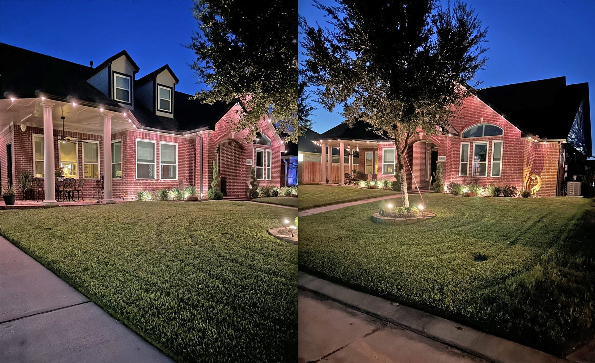 Beautiful extensive landscape lighting