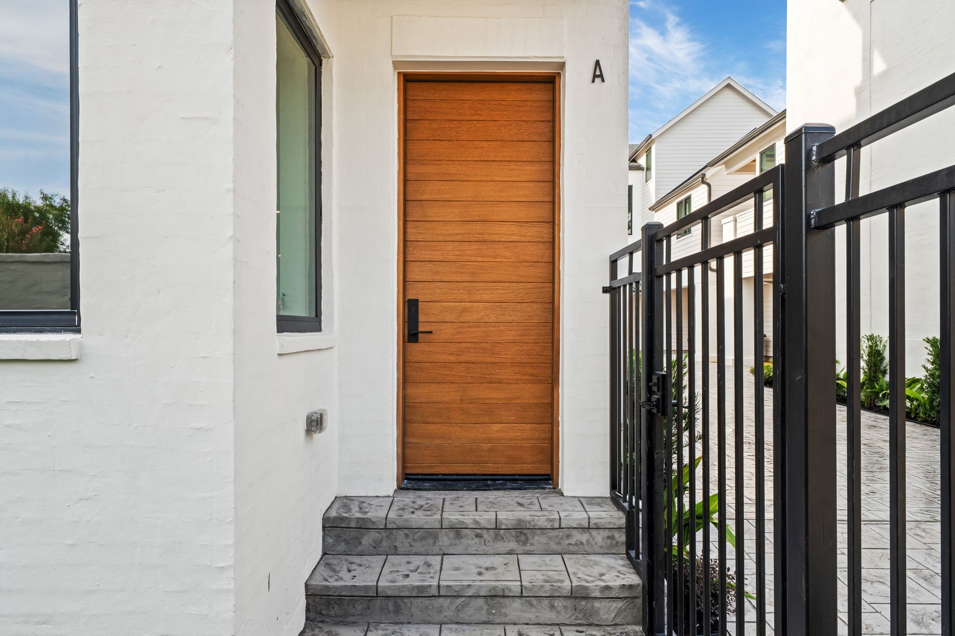 5409 Chevy Chase, #A, Houston, TX 77056 Solid wood front door on Unit A