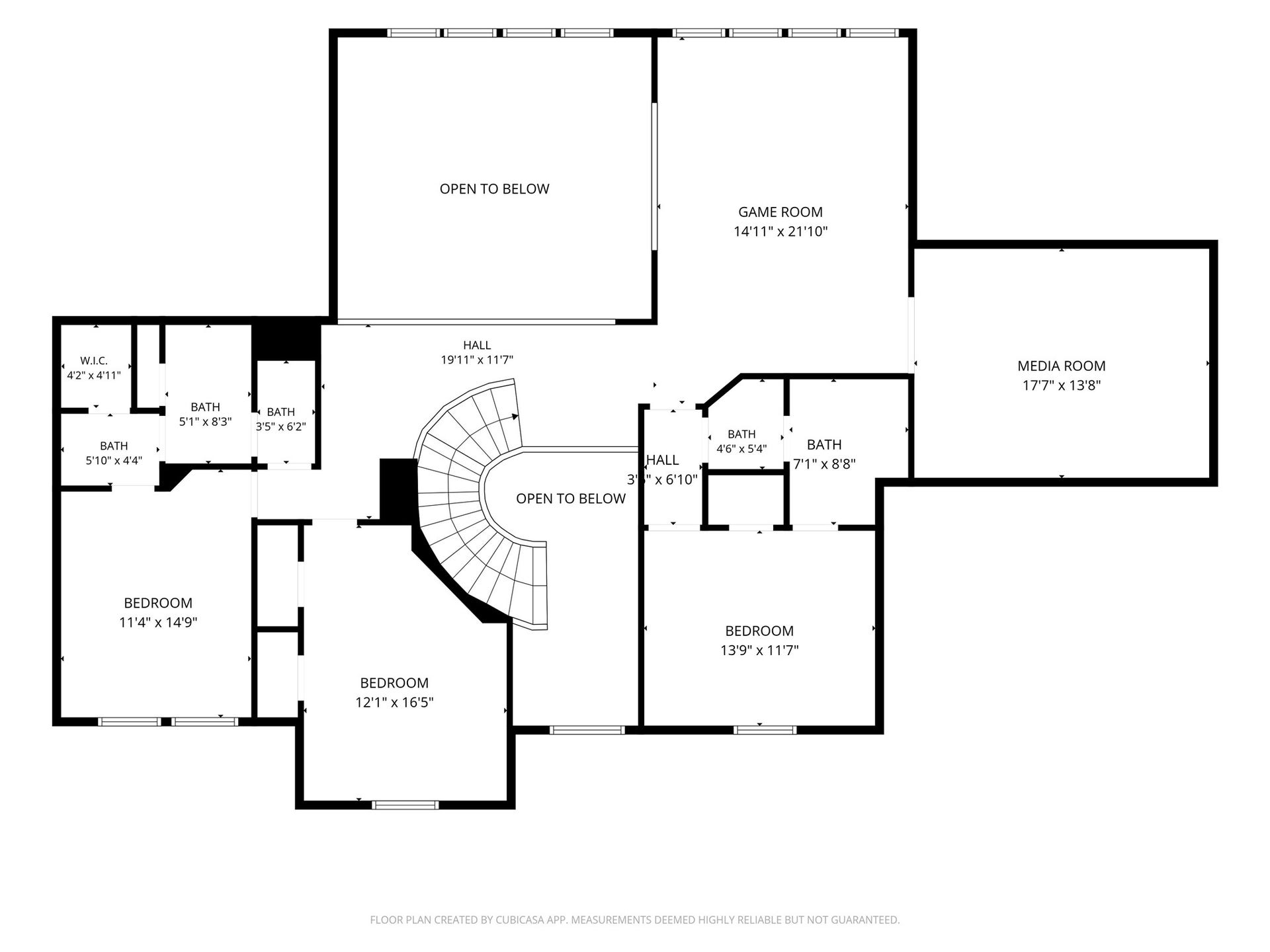 2nd floor floorplan. If room measurements are important, please independently verify.
