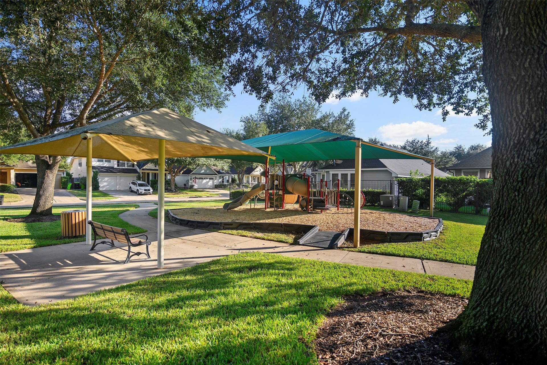 Another view of the pocket park across the street.