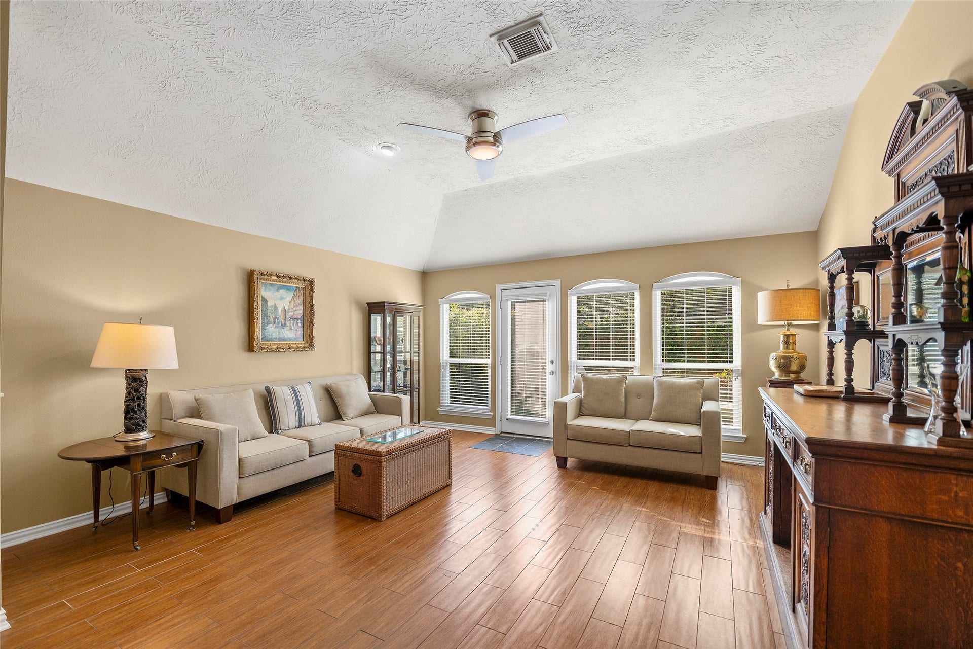 Vaulted ceilings.