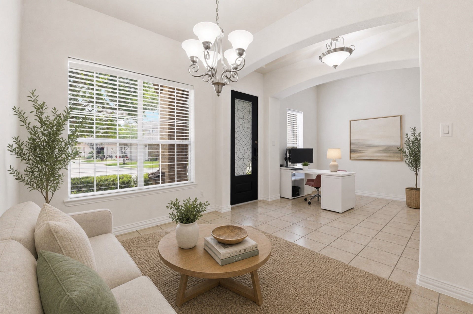 16023 Powder Springs Lane, Houston, TX 77070 Virtually staged dining room/sitting area and office area.