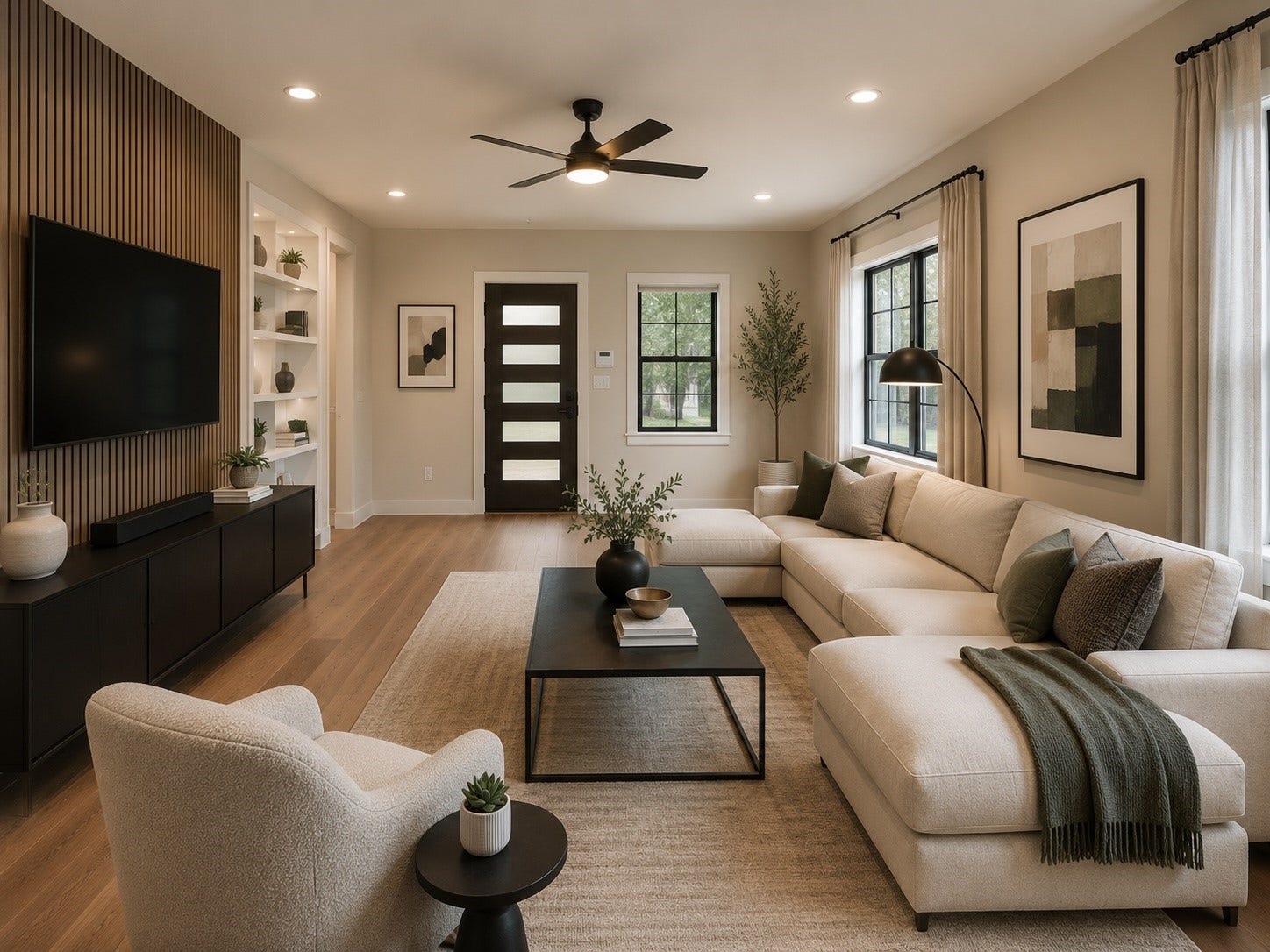 Rendering of potential for living area renovation.