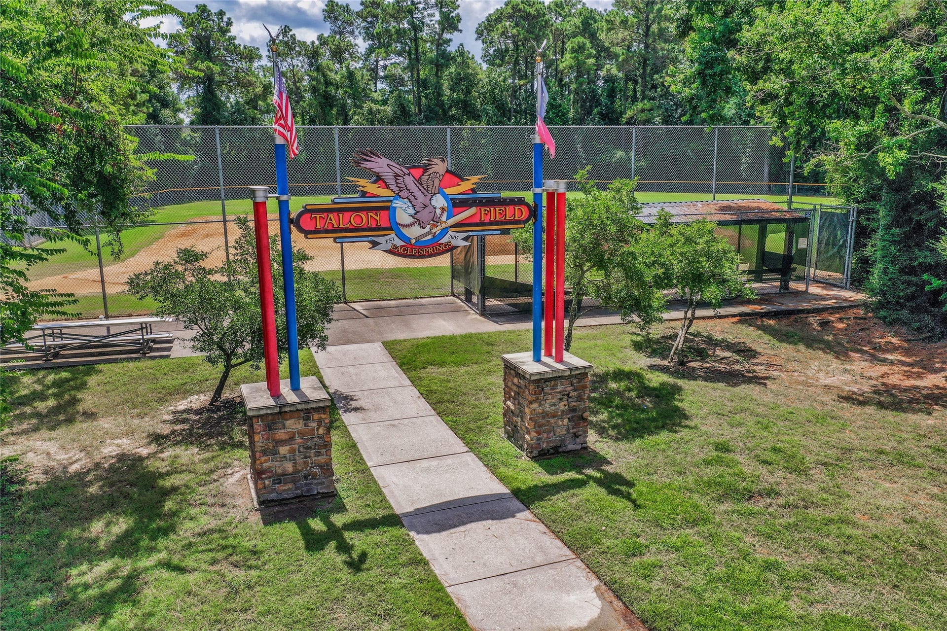 Welcome to Talon Field. The Sports Fields include soccer fields, baseball fields, and an outdoor volleyball court.