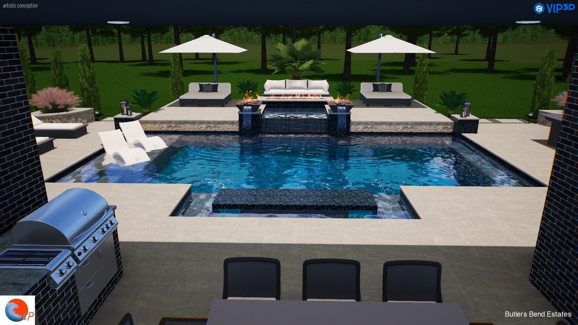352 Louvenia Court, Pinehurst, TX 77362 Pool rendering, not actual photo