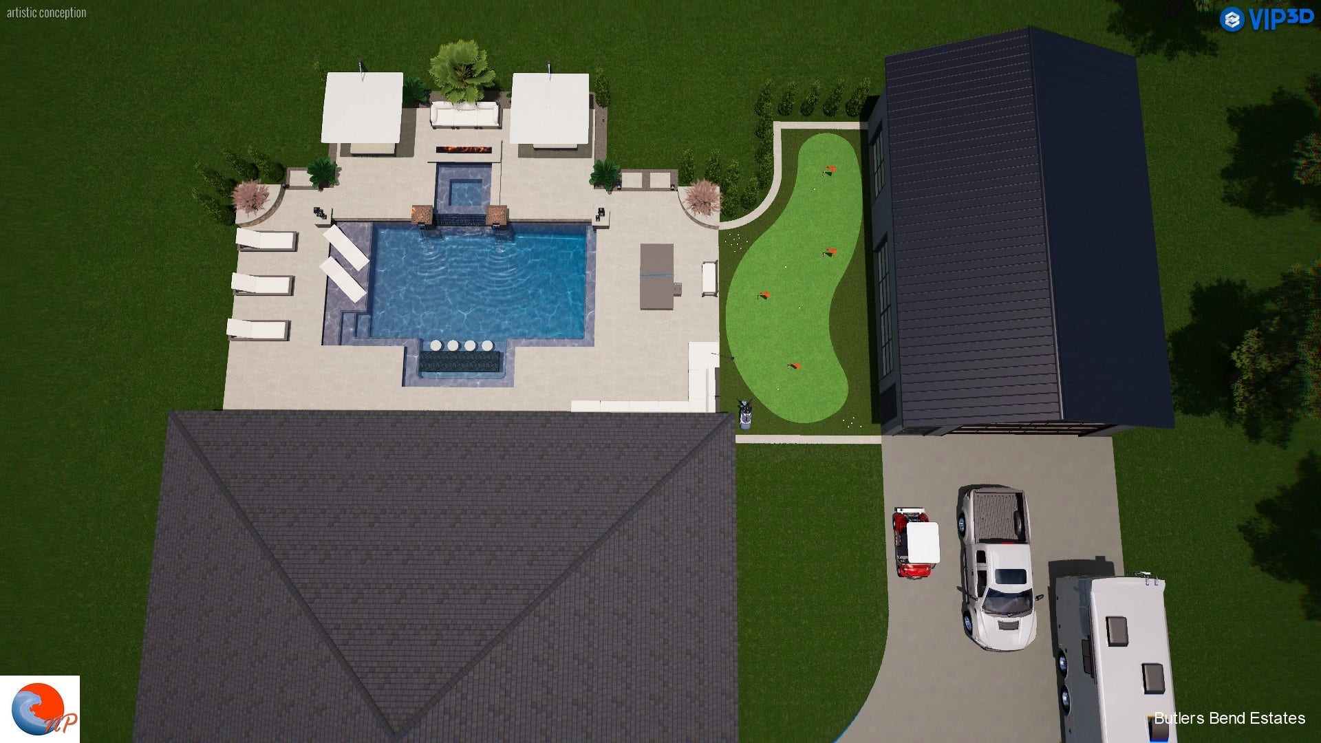 352 Louvenia Court, Pinehurst, TX 77362 Pool rendering, not actual photo