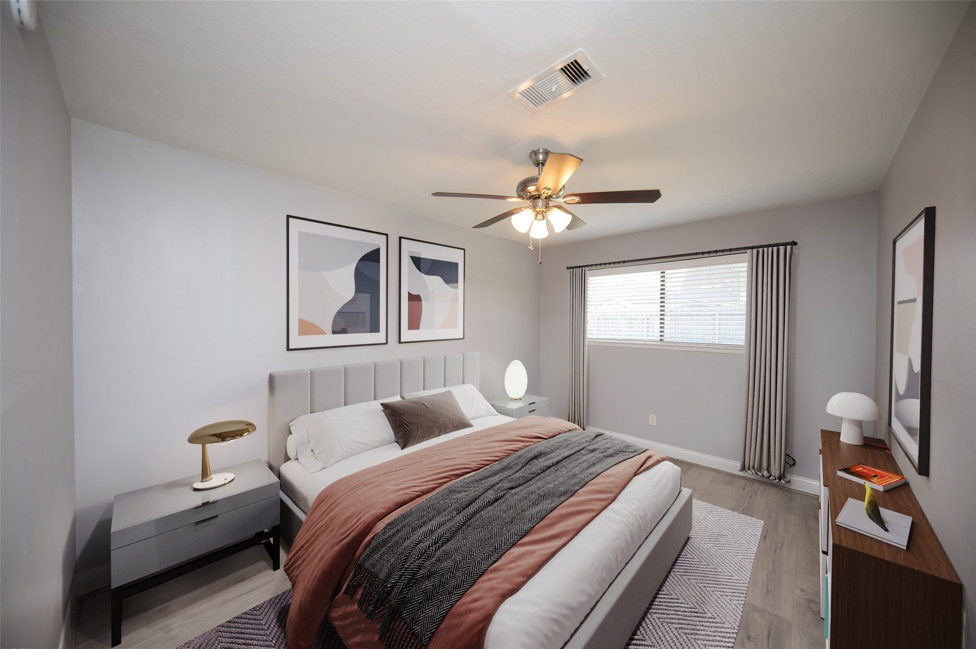 This Ample Secondary Bedroom Facing the Back. (Virtually Staged)