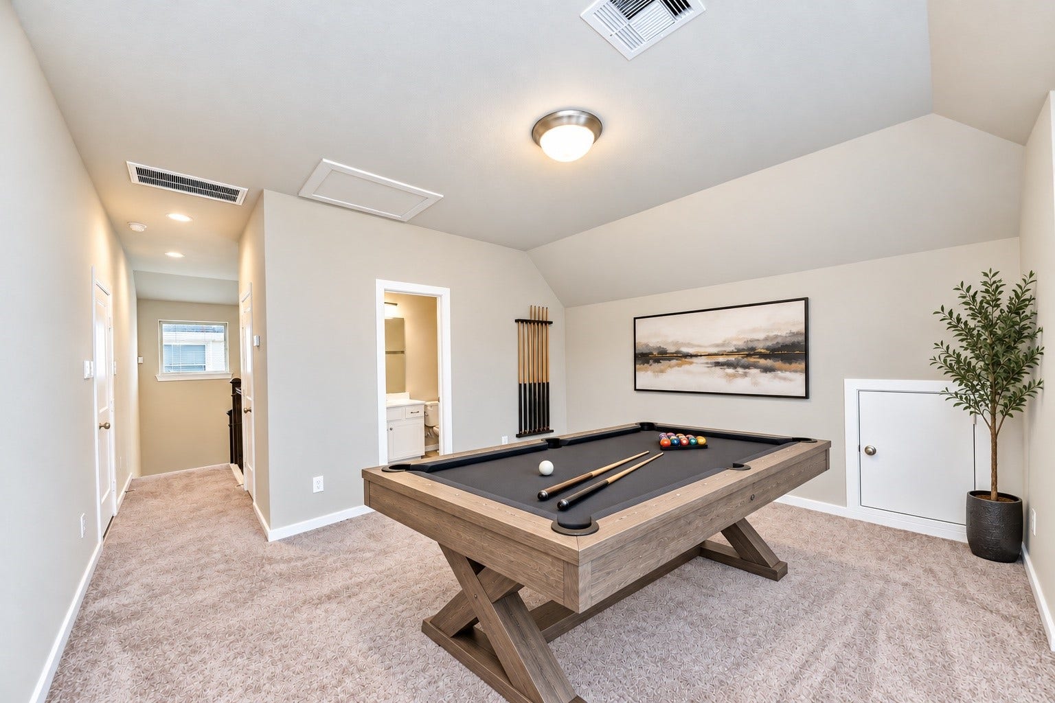 6110 Dovetail Cliff Court, Katy, TX 77493 Versatile upstairs game room offering additional space for entertainment, recreation, or relaxation.