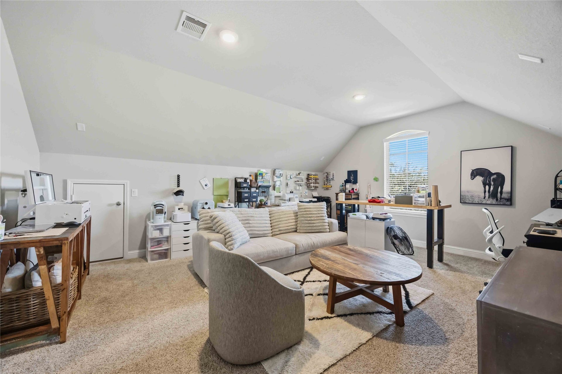 3152 Copeland Bend, Conroe, TX 77301 The upstairs media room is made for movie nights, game days, and lazy weekends.