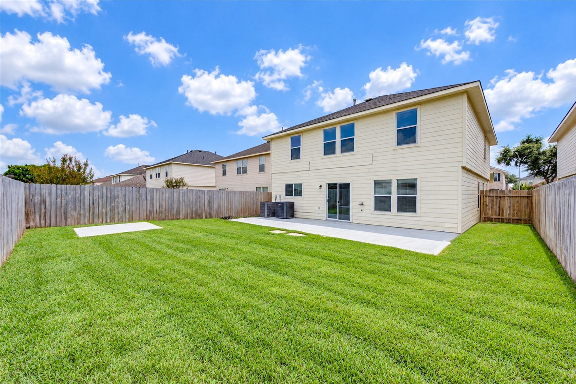 20910 Trenton Valley Lane, Katy, TX 77449 Spacious backyard and patio space, perfect for outdoor entertaining, play, or relaxing.