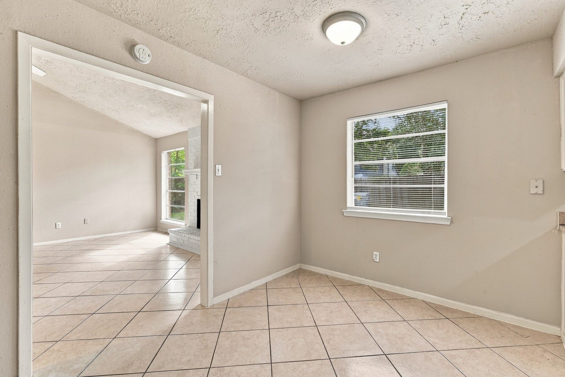 4426 Burkegate Drive, Spring, TX 77373 View of the living room from breakfast area.