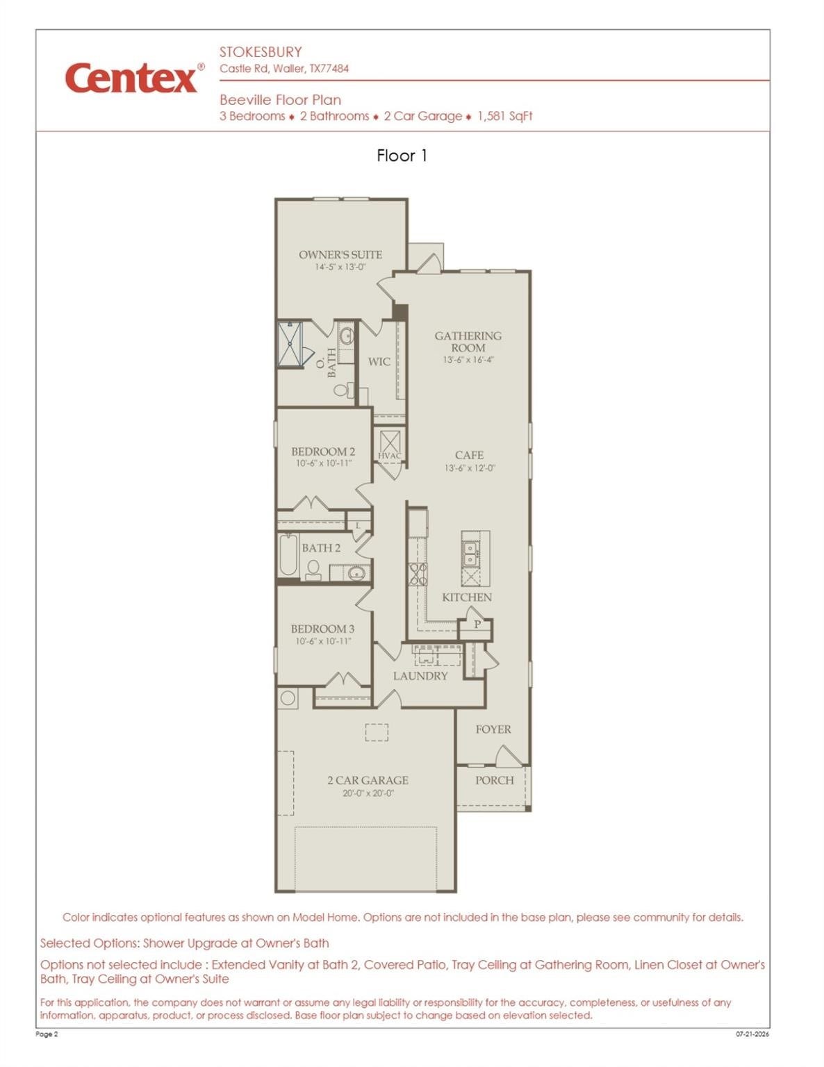 30555 Longmorn Glass Lane, Waller, TX 77484 Floor plan